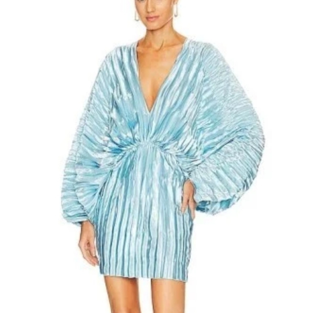 L'IDEE Luxe Mini Dress Summer Blue S NWT